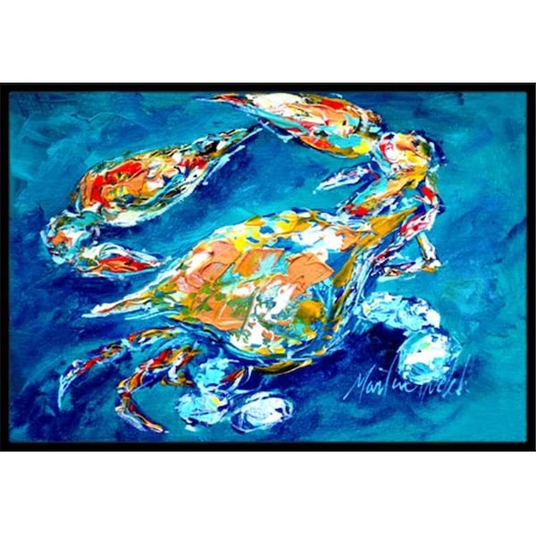 Carolines Treasures Carolines Treasures MW1153MAT 18 x 27 In. By Chance Crab Indoor or Outdoor Mat MW1153MAT - main